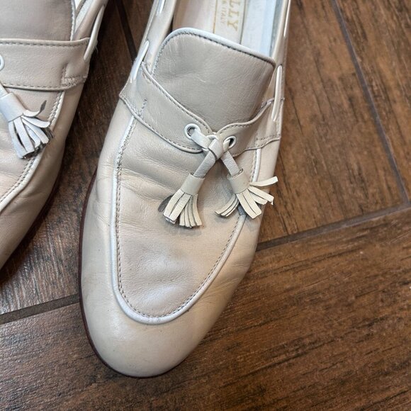 Bally Vintage Italian Made Apollo Beige Tassel Loafers Size 8.5 - Picture 7 of 9